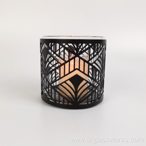 High quality metal sleeve candle holder with unique design